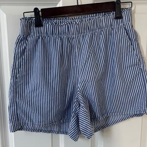 Old Navy Blue and White Striped Shorts